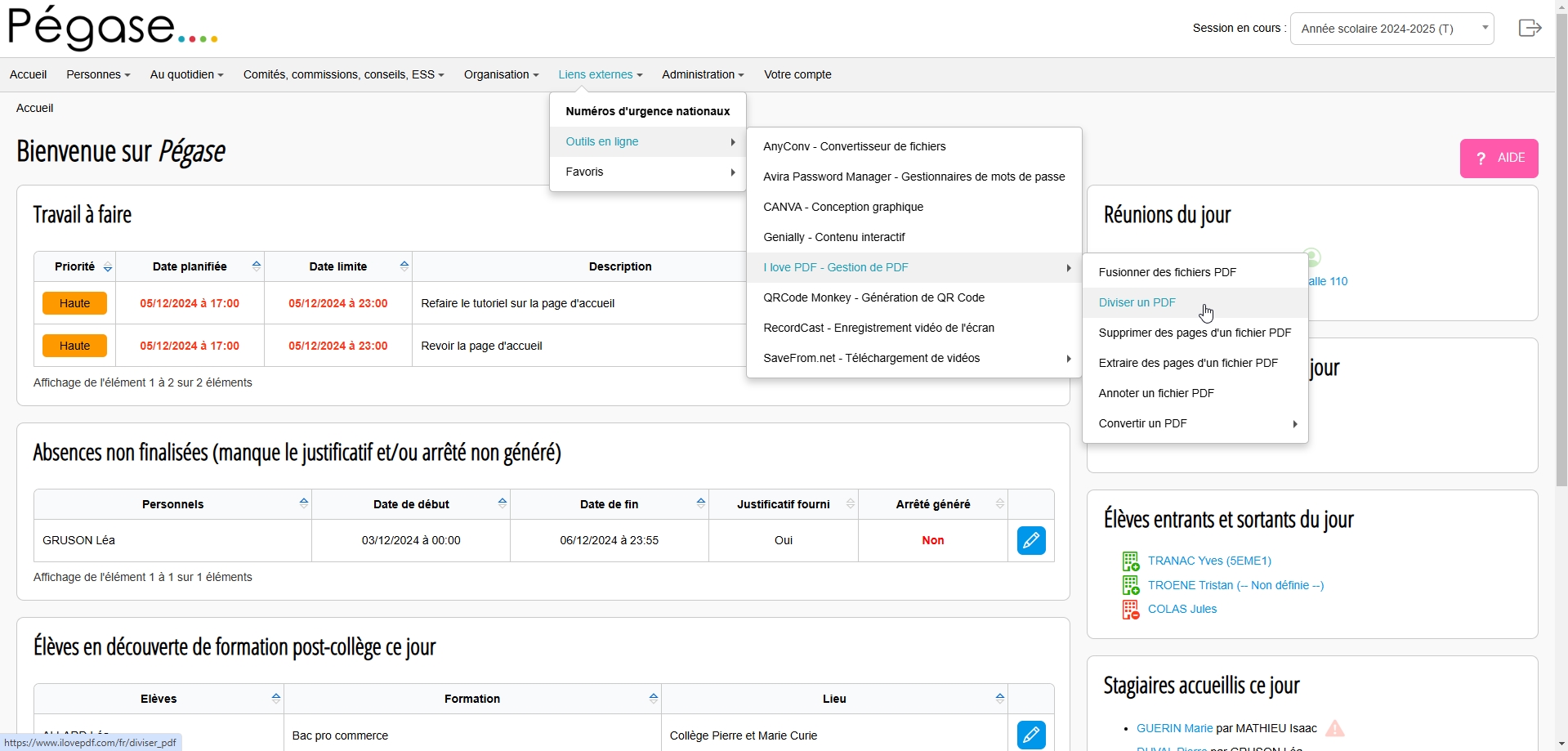 Des outils présélectionnés
